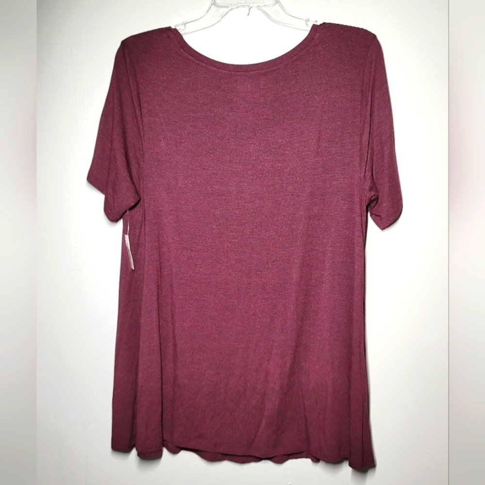 Daily Ritual Women's Burgundy Top Size 1X - Picture 2 of 7